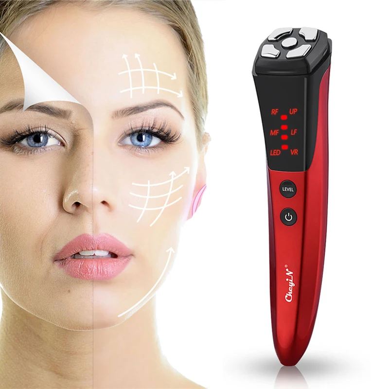 

CkeyiN 4 in 1 EMS Facial Lifting RF Photorejuvenation Massager Anti Wrinkle Ice Compress Face Tightening Beauty Skin Care Device