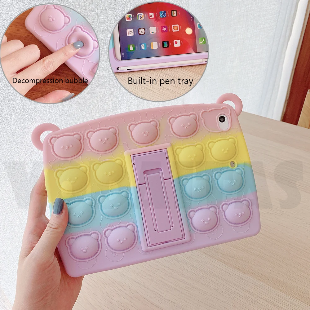 

Kids Safe Silicon Cover For Samsung Galaxy Tab A7 10.4 T500 T505 Lite 8.7 T220 A 8.0T290 T500 S6 P610 T510 Relieve stress Case