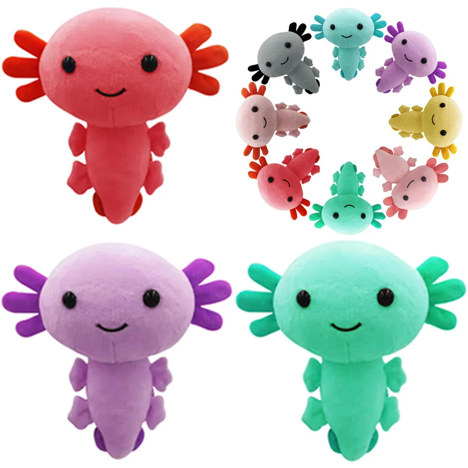 

20cm Kawaii Axolotl Plush Toy Cartoon Cute Animal Axolotl Stuffed Plushie Doll For Kids Birthday Christmas Halloween Gifts