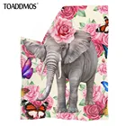 Тонкое Флисовое одеяло TOADDMOS, покрывало с рисунком слона, бабочек, цветов, для дивана, ворса, для детей и взрослых, постельное белье для дома