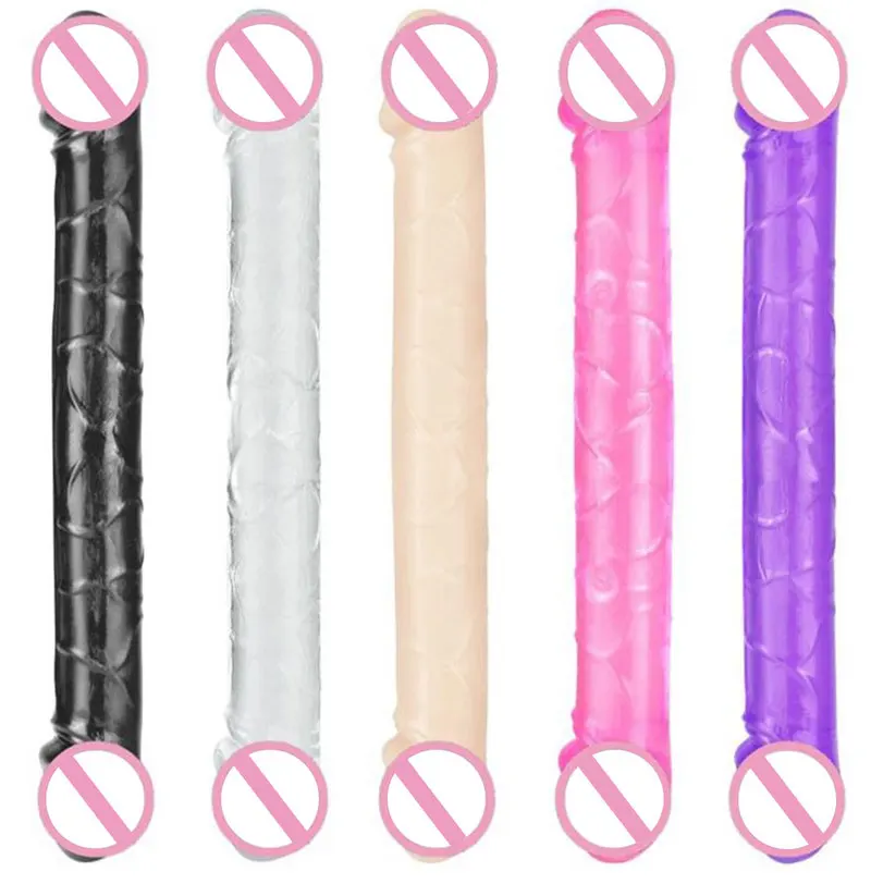 Эротический мягкий Желе фаллоимитатор анальный реалистичный пенис двойной