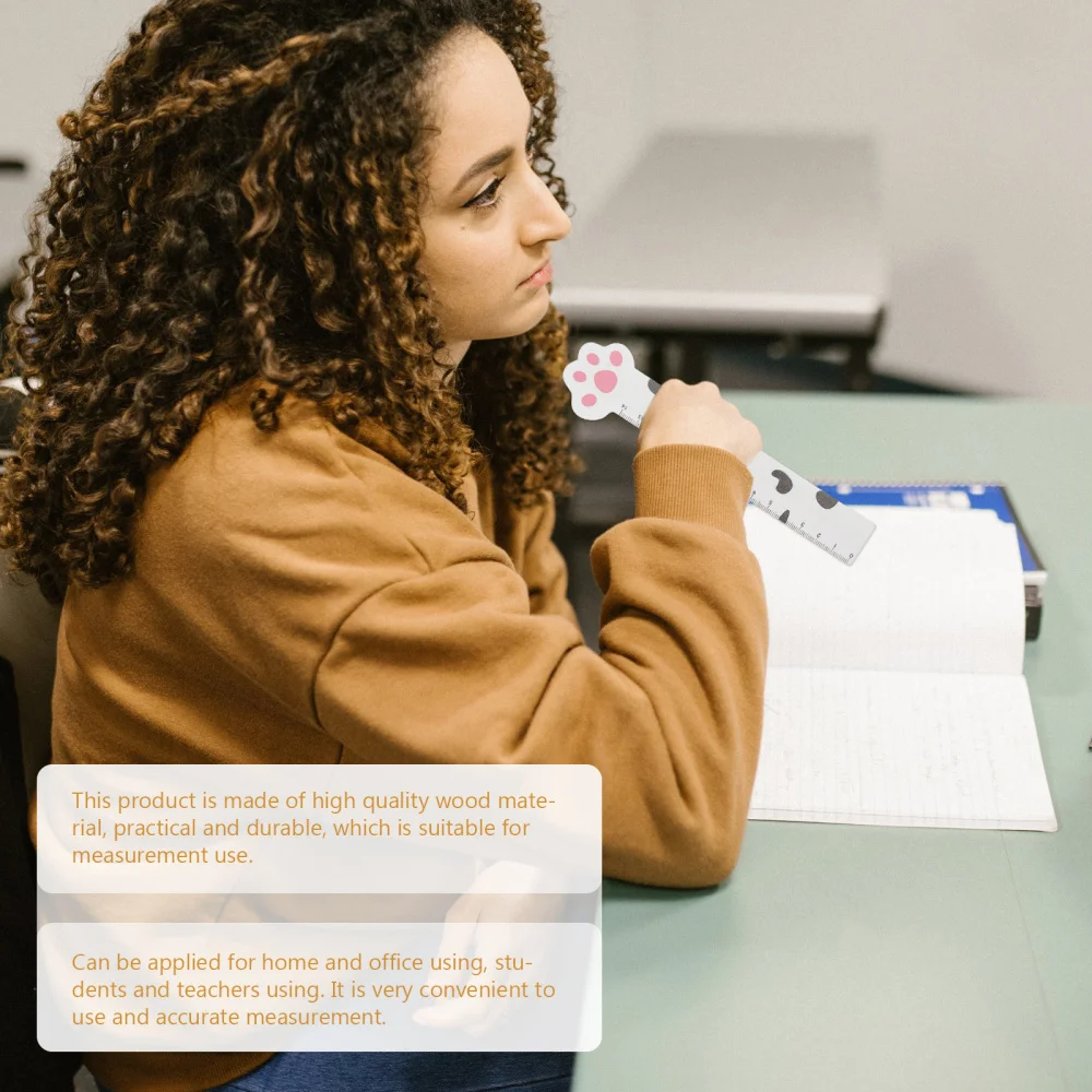 

8 Pcs Wooden Rulers Drawing Hand Account Rulers Useful Students Stationery