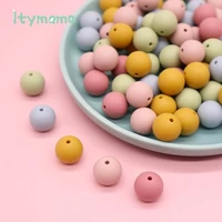 1512mm 40pcslot silicone beads food grade silicone teether round beads baby chewable teething beads silicone teether for diy