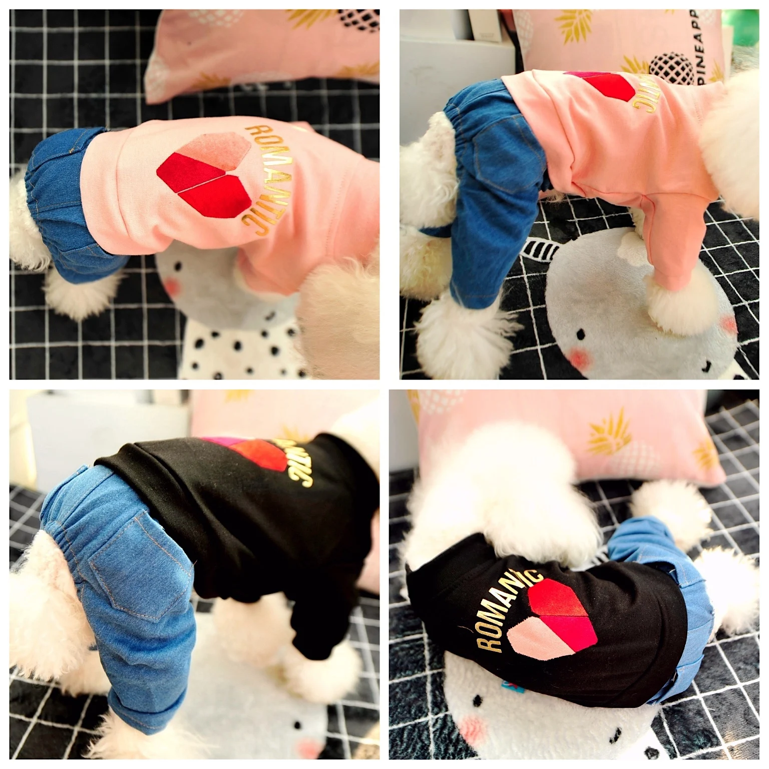 Джинсовые брюки одежда для щенков домашних животных зимняя куртка с французским