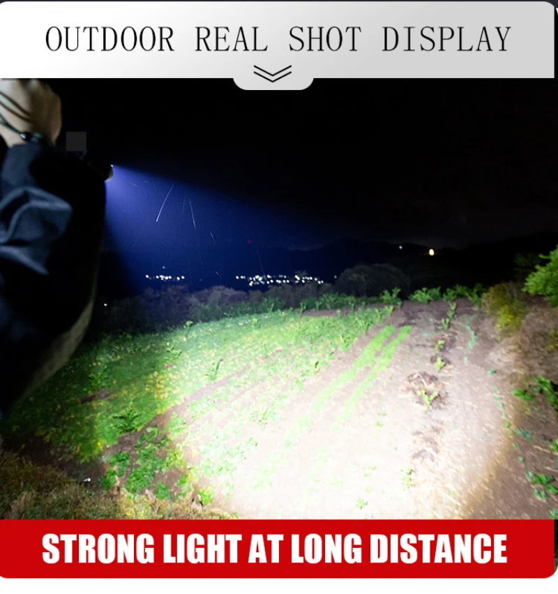 

XHP120 + COB Super Powerful LED Flashlight Tactical Light Torch USB Rechargeable Zoomable Waterproof Outdoor Light Lamp Lantern