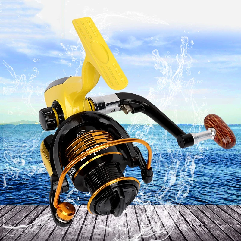 

YINGTOUMAN 1PCS/LOT Full metal head fish wheel metal wheel line cup throwing rod folding rocker fishing line spinning wheel