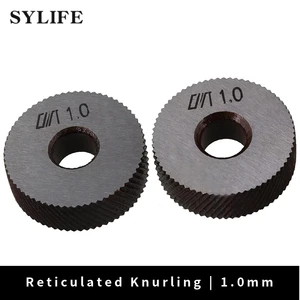 Накатка из серебристой стали, диагональное колесо, линейная накатка, шаг 1 мм, 26x8x8 мм, 2 шт.