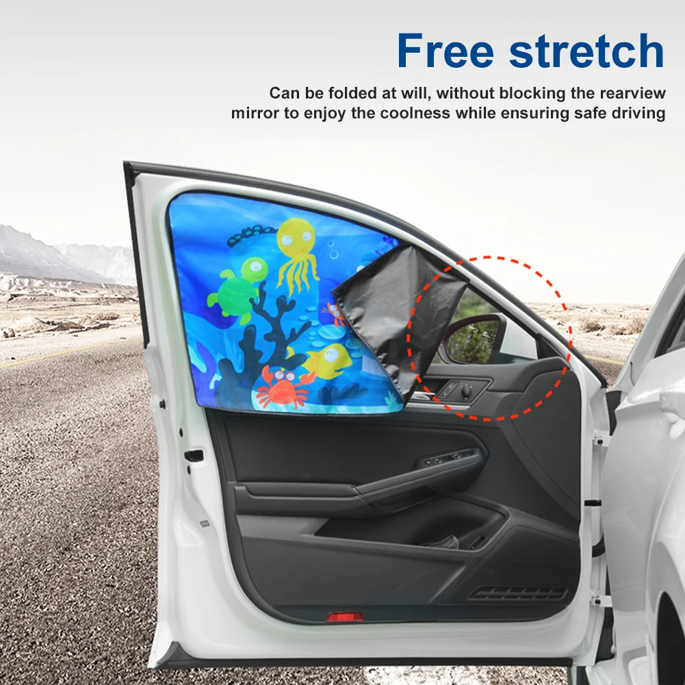 

1Pc Car Window Sunshade Cartoon Front Rear Side Window Visor Cover Magnetic UV Protection Sun Visor Universal Car Window Curtain