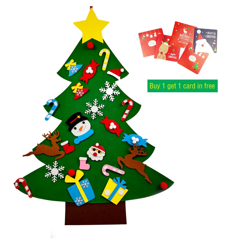 DIY войлочные елочные украшения для спальни Детские Рождественские головоломки