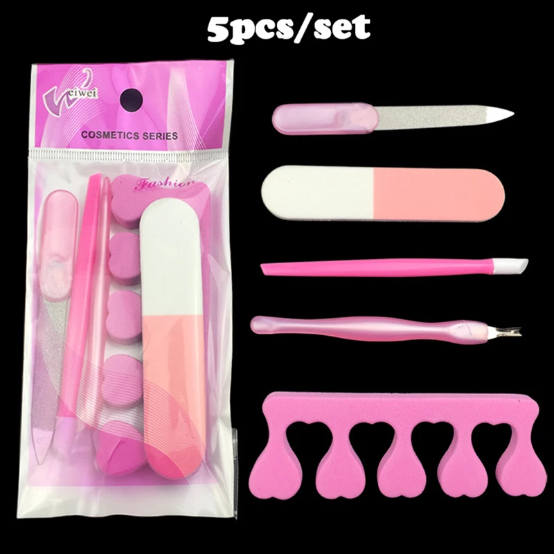 5 шт. набор для ногтей маникюрный рукоделия ремонта и удаления омертвевшей кожи