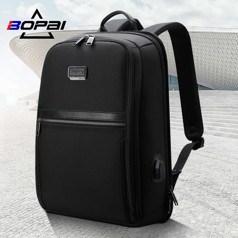 BOPAI Backpack Male Business Waterproof Casual Black Invisible Anti-theft USB | Багаж и сумки