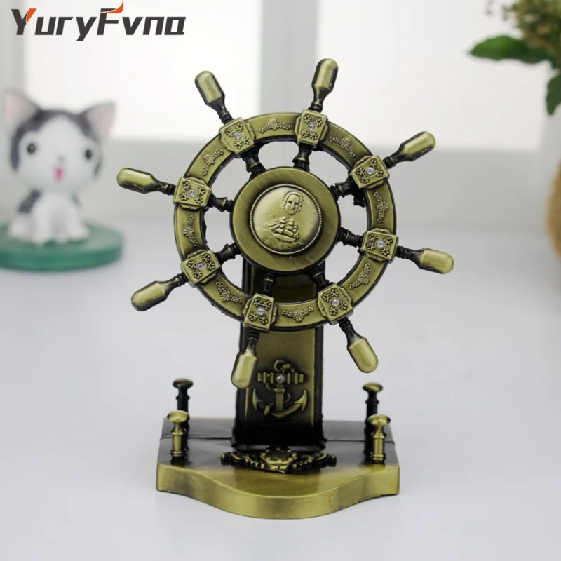 YuryFvna Металл Ретро Лодка Корабль Руль руля модель корабля рулевое колесо фигурка