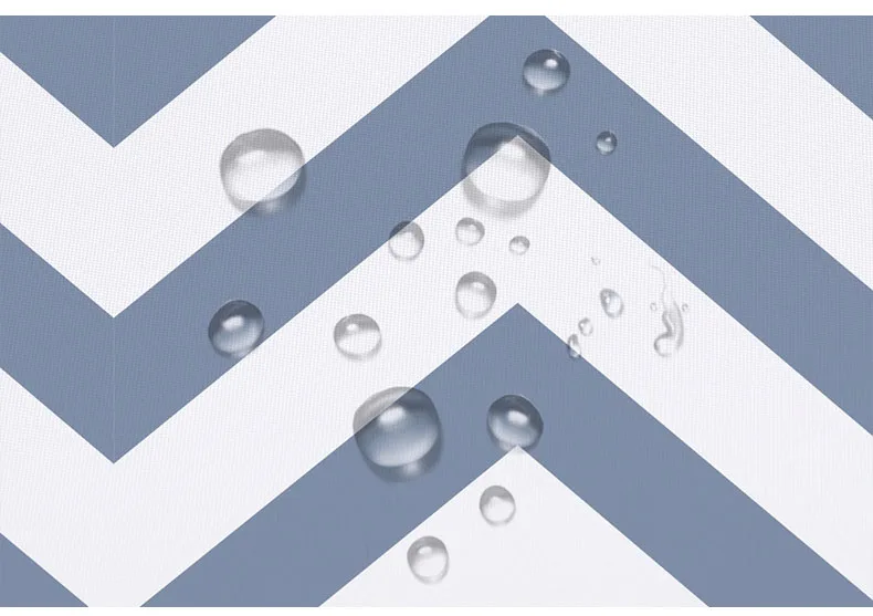 Водонепроницаемая занавеска для душа Геометрическая волна FringePrint ванной комнаты