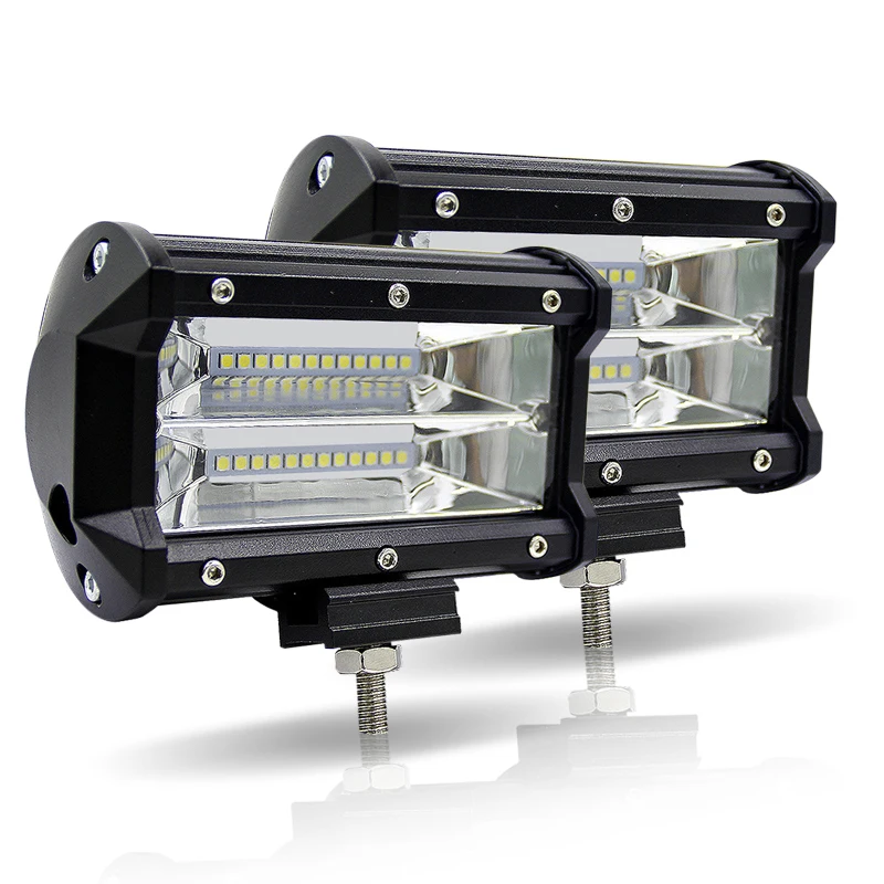 

LED Car Work Light Bar 5 Inch 72W Dual Row 6000K Offroad 4x4 Driving Light 12V Fog Light for Tractor Truck Boat UTV SUV Lamps