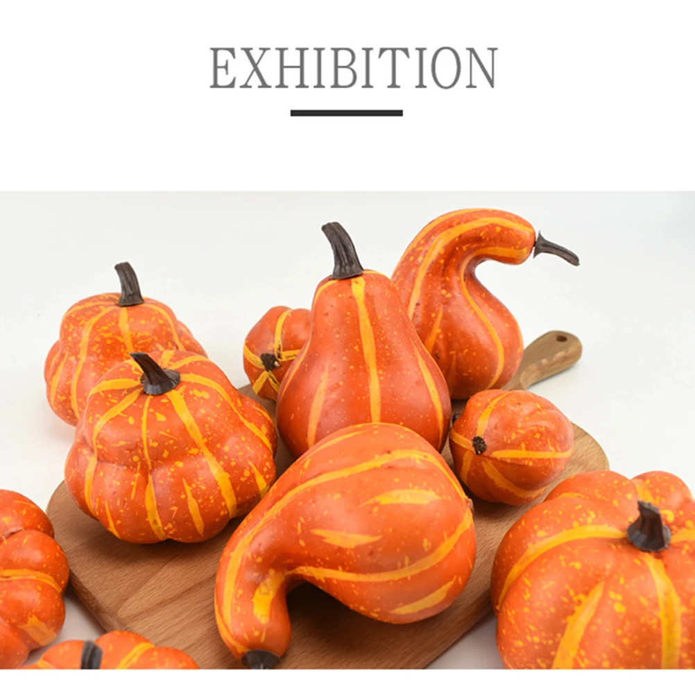 Набор искусственных тыкв Мини тыквы сосновые конусы листья желуди и ягоды