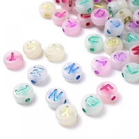 50pcslot mixed alphabet letter acrylic spacer beads for jewelry making handmade diy bracelet necklace accessories 610mm