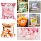 Плюшевая сумка, розовый кролик Сакура, пудинг, игрушки, мини-животные, мячи, кукла, кролик, свинка, щенок, кошка, подушка, сумка для детей, подарок для девочки