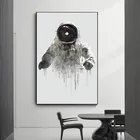 Граффити абстракция плакаты-портреты и печать холст абстрактная живопись астронавт настенные картины для украшения дома номер Декор