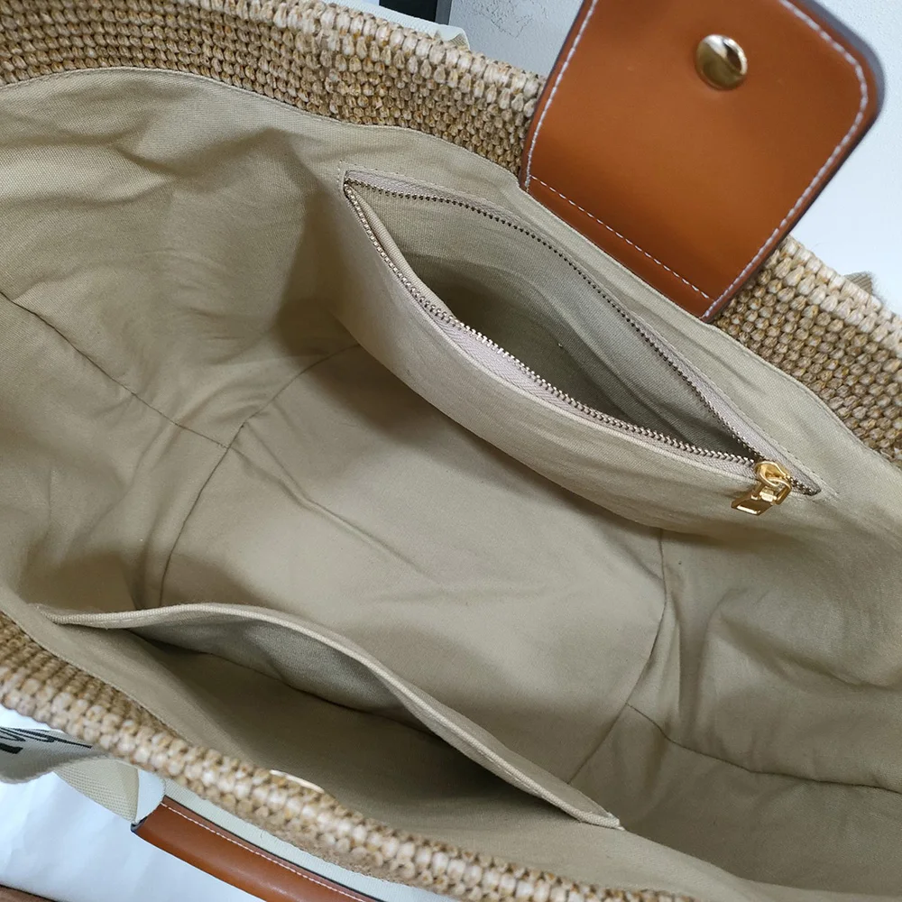 

Fashion Straw Bag Women Woven Tote Casual Style Summer Handbag