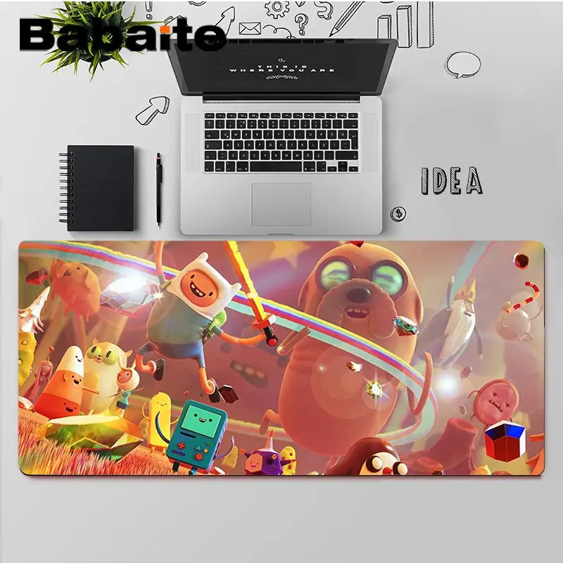 

Babaite Top Quality Anime Adventure Time Locking Edge Mouse Pad Game Free Shipping Large Mouse Pad Keyboards Mat