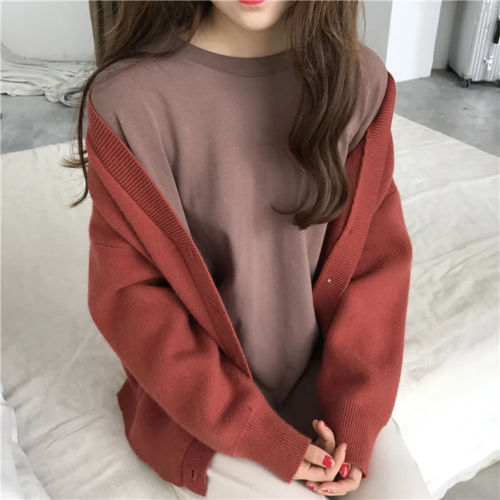 

Tshirt 7 Solid Color Harajuku T Shirt Women Flare Sleeve Basic Korean Top Femme Long Sleeve White T-shirt Ropa Mujer