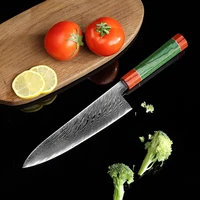 8 pulgadas damascus steel kinfe japanese chef knife cuchillos de cocina profesionales cocina knife wood handle kitchen knife