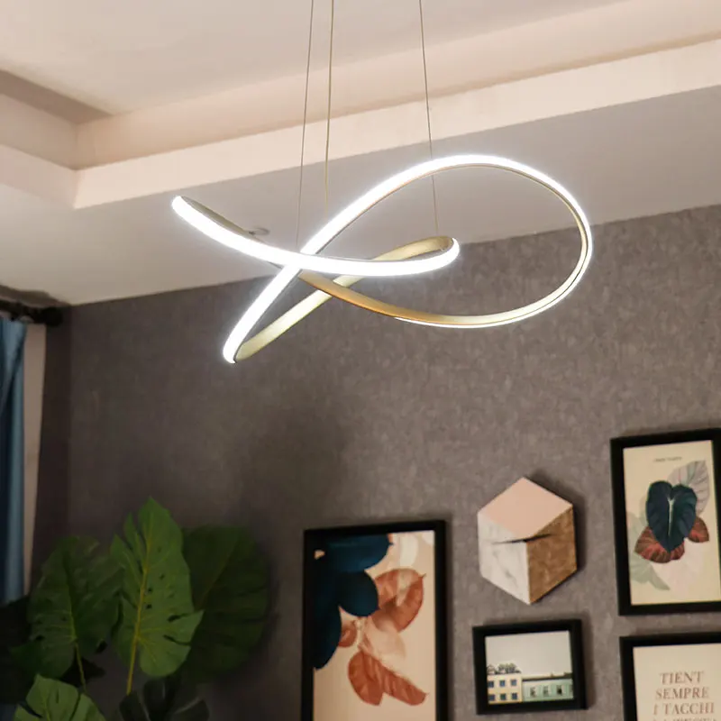 

Modern Metal Silicone Led Chandelier Kitchen Dining Room Pendant Light Hanging Lamp For Indoor