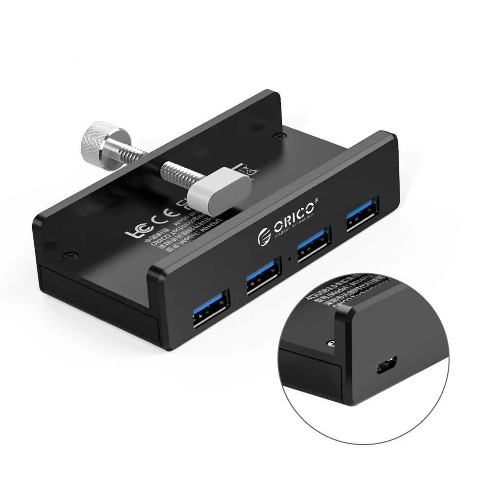 

ORICO MH4PU/MH4PU-P Clip-type 4 Ports USB 3.0 Type A HUB Adapter / MH2AC-U3 Clip-Type USB 3.0 HUB 3 Ports Computer Accessories