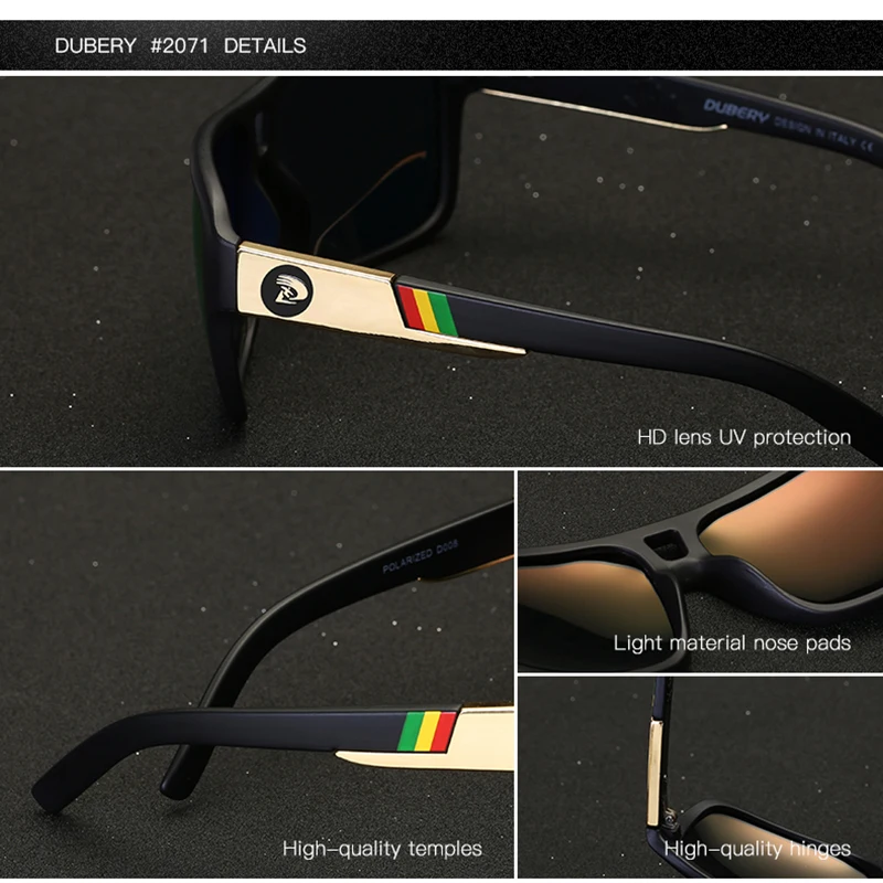 DUBERY поляризационные для велоспорта спортивные мужские солнцезащитные очки