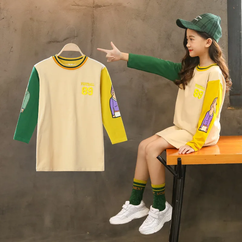 Модные футболки с героями мультфильмов для девочек подростков Осенние Топы