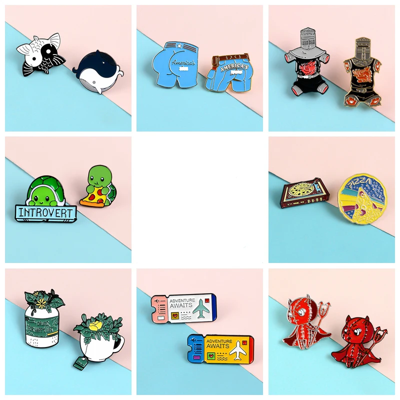 2 шт./компл. булавки металлические эмалированные в виде черепахи цветка сердца