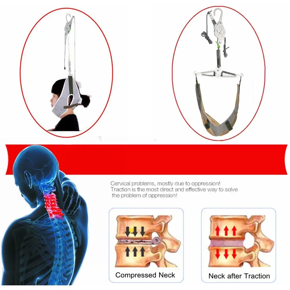 Пояс для растяжки шейного отдела позвоночника массажный Корректор осанки