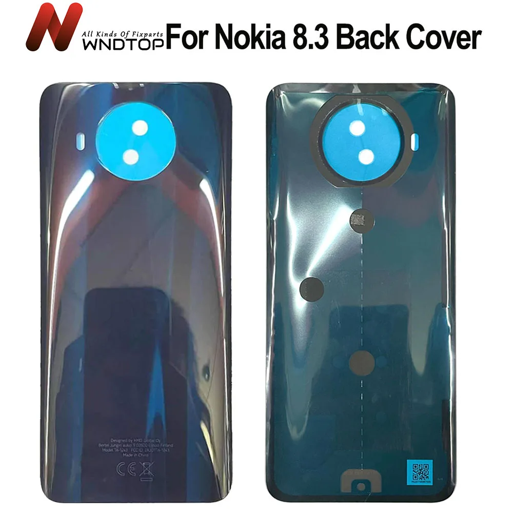 

Оригинальный корпус батарейного отсека для Nokia 8,3, Задняя стеклянная крышка, сменная задняя панель для Nokia 58,3 TA-1243 1251, задняя крышка
