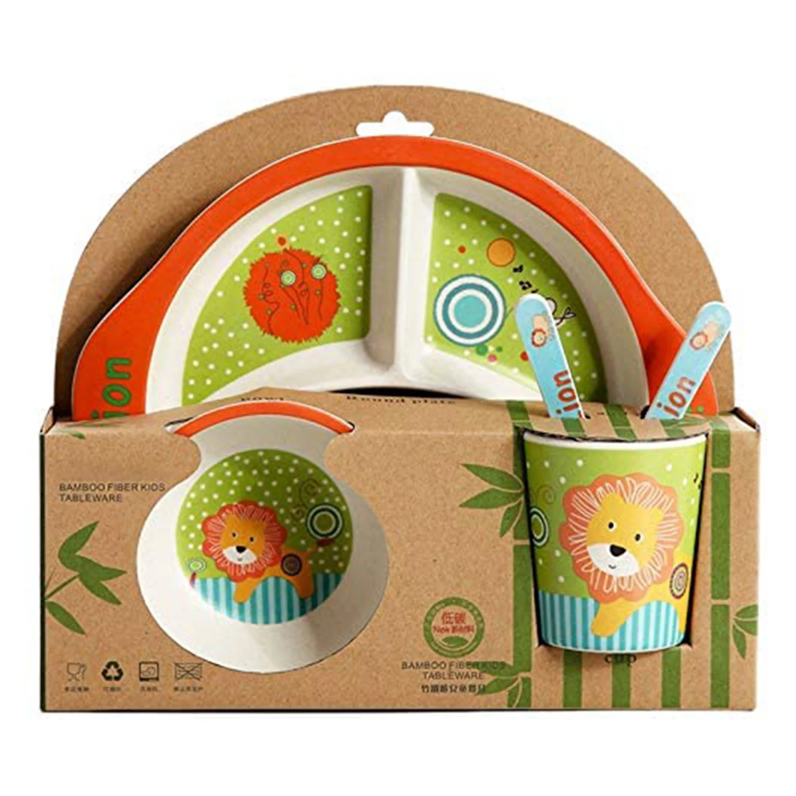 

5 шт./компл. детское нижнее белье из бамбукового волокна с рисунком посуда для детей с суповую тарелку, производство Китай для детей ясельног...