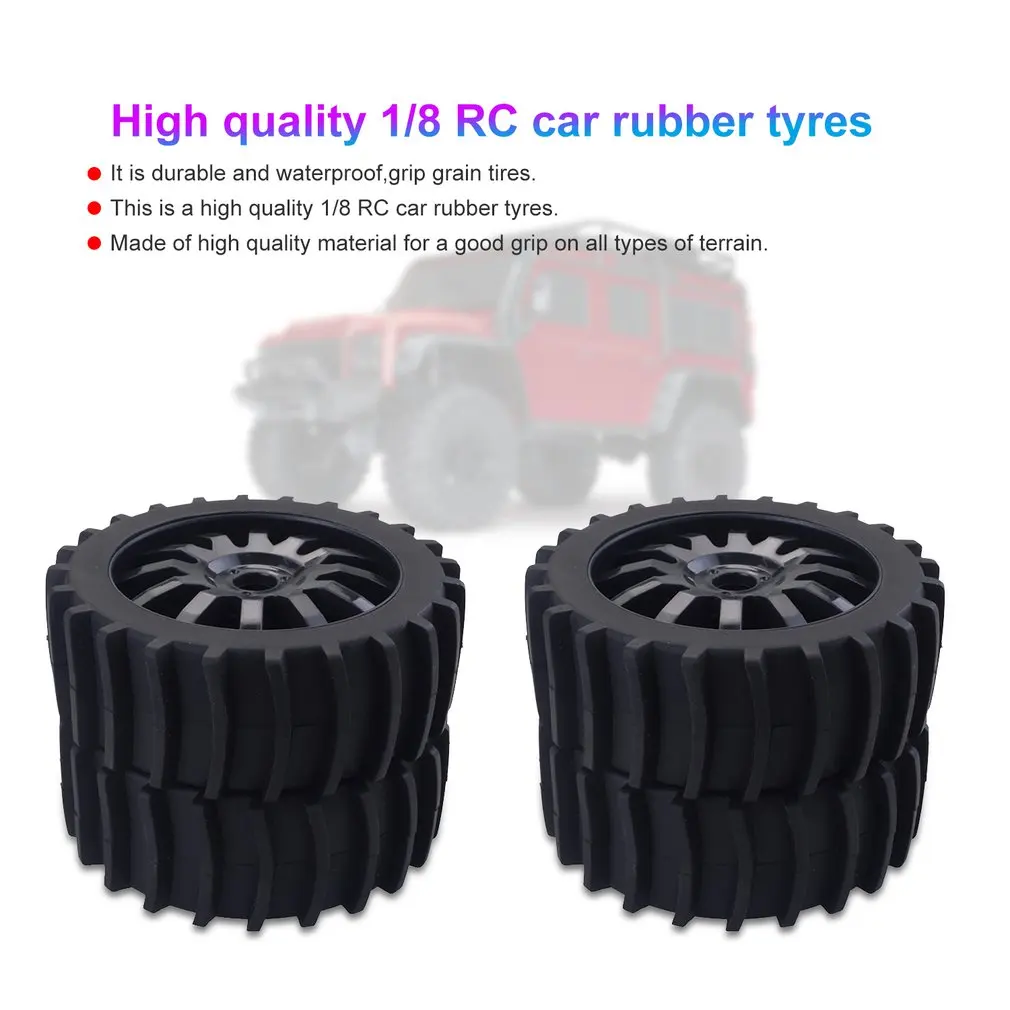 4 шт. 1/8 RC автомобиль снег песок весло шины резиновых шин колеса для Redcat Team Losi VRX HPI с