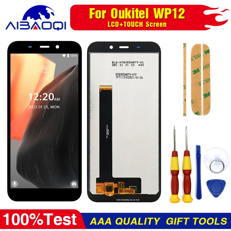 Новый оригинальный 5,5-дюймовый OUKITEL WP12 WP12 Pro, ЖК-дисплей кодирующий преобразователь сенсорного экрана в сборе 5,5, Новый Оригинальный сенсорный ЖК-дигитайзер