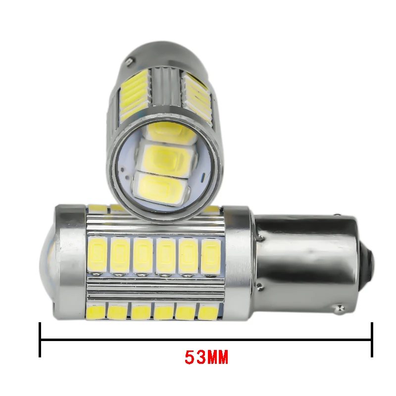 Автомобильный светодиодный фонарь 2 шт. 1157 1156 7443 P21W BA15S 33 SMD 5630 5730|Сигнальная лампа|