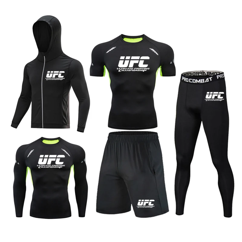 Мужская брендовая Спортивная футболка компрессионный спортивный комплект для