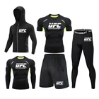 Мужская брендовая Спортивная футболка, компрессионный спортивный комплект для бега, высококлассная эластичная Спортивная одежда для фитнеса