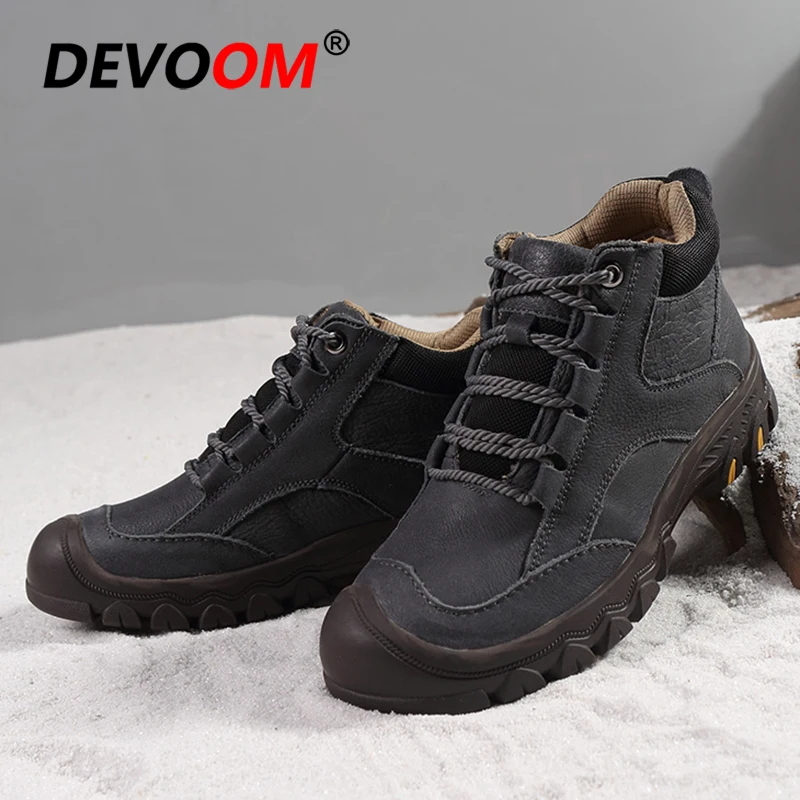 Winter Outdoor Tactical Hiking Boots Men Non-Slip Waterproof Snow 2021 Sneakers Climbing Mountain Trail Trekking Shoes | Спорт и