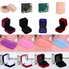 Портативный дорожная упаковка для свадебных украшений коробка с прозрачным квадратным хранения чехол Подарок бусины ожерелье ювелирные изделия Организатор Контейнер коробки кольца