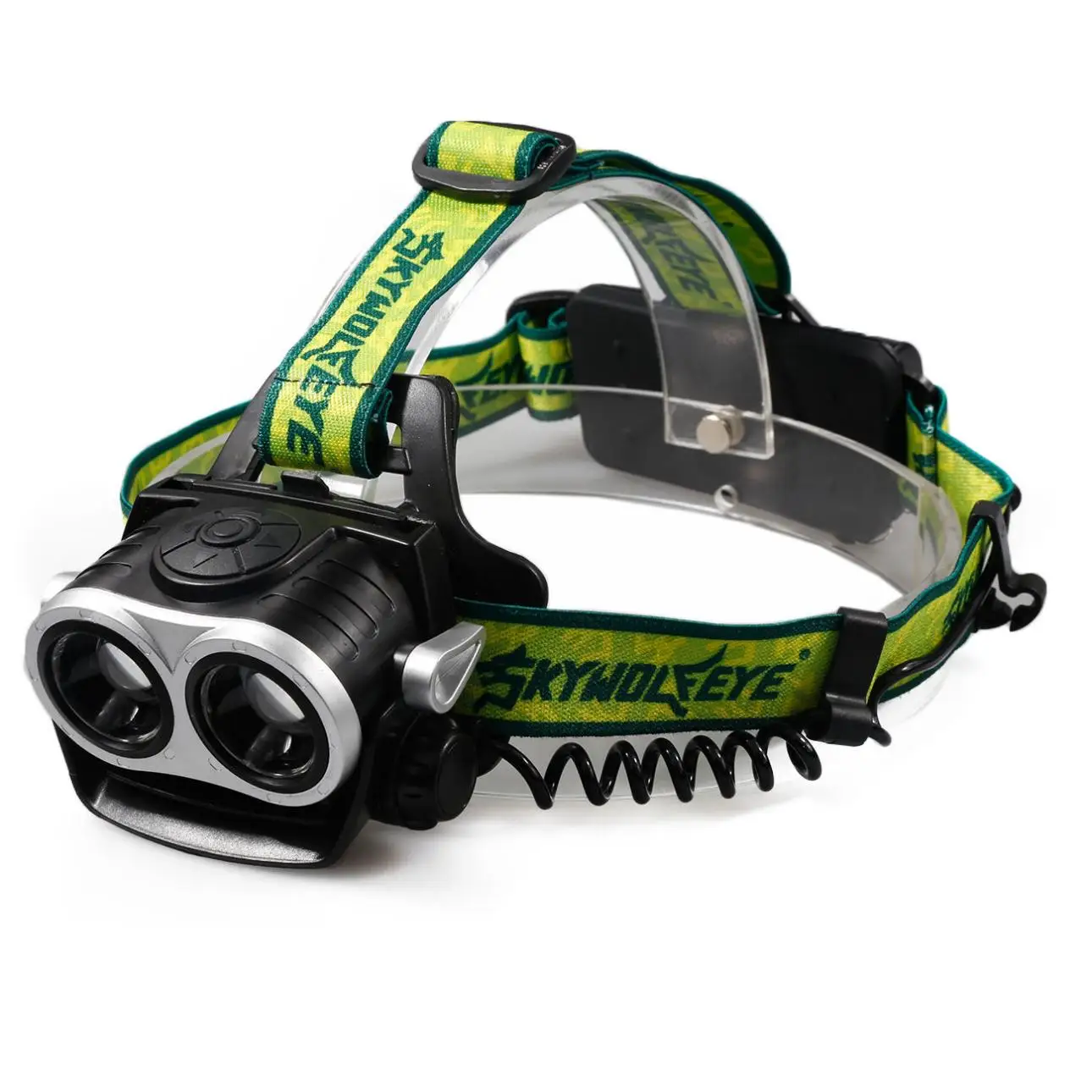

SKYWOLFEYE F522 LED 2x XM-L T6 1000lm Double Head Headlamp USB Rechargeable Zoomable Headlight + 2pcs 18650 5800mAh Battery