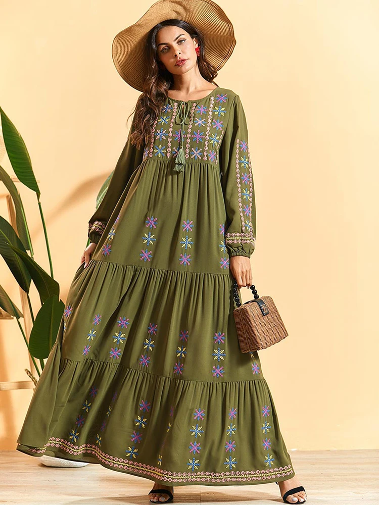 2020 абайя Дубай Турция Кафтан для женщин мусульманская одежда модные платья