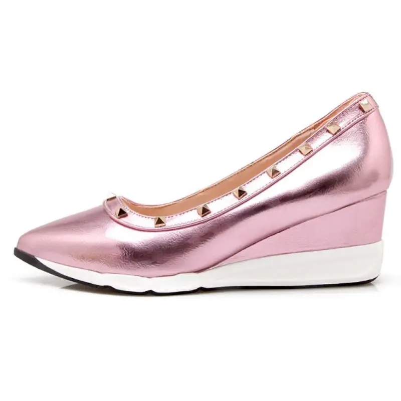 Женские туфли лодочки на танкетке Haoshen повседневные низком каблуке с