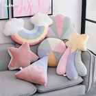 Плюшевые игрушки Yeaknow в виде облака, радужные подушки в виде звезды, холма, ракушки, мягкая подушка для объятий, подарок на день рождения, детское украшение постельного белья для девочек