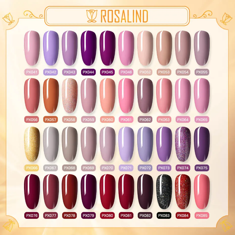 ROSALIND 80 цветов s Гель-лак для ногтей дизайна Vernis полупостоянные гель-лаки основа