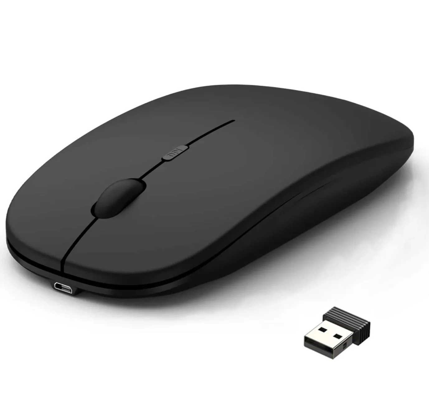 

Ультратонкая Беспроводная Бесшумная мини-мышь с поддержкой Bluetooth, 2,4 ГГц