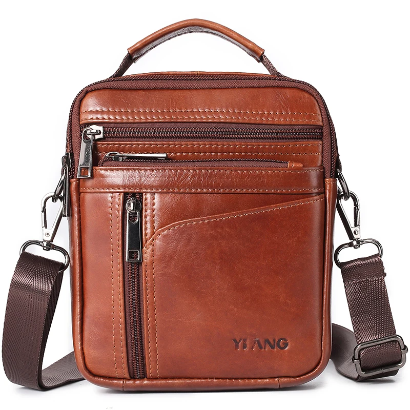 Новинка брендовая мужская дизайнерская сумка тренд 2019 на плечо из натуральной