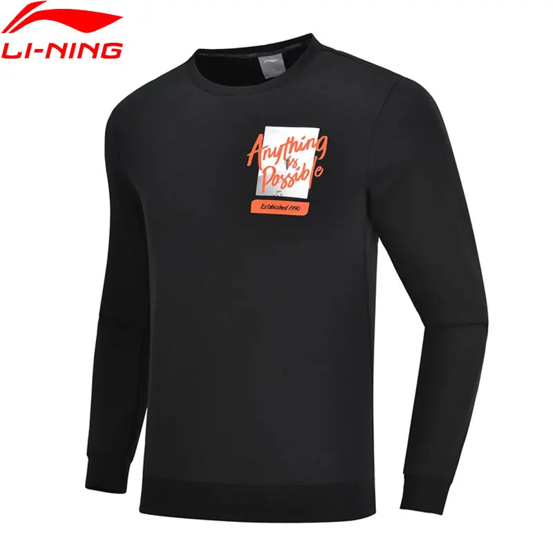 (Клиренс) Li Ning мужские трендовые свитера 66% хлопок обычная посадка подкладка