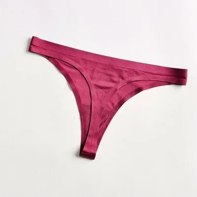 hot pink 2 шт., сексуальные женские хлопковые стринги с низкой талией, сексуальные трусики, высокое качество, бесшовное нижнее белье, черные, красные кожаные трусы большого размера - Цвет: hot pink
